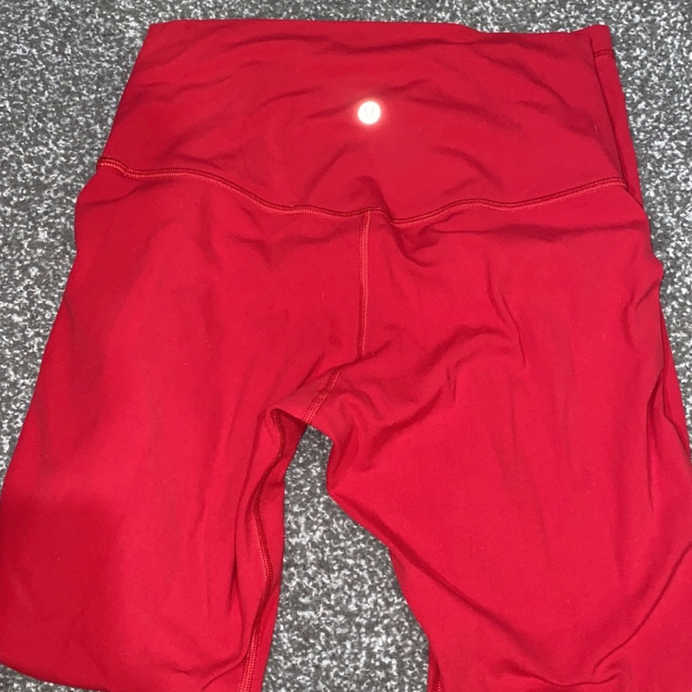 red LULU align leggings size 6